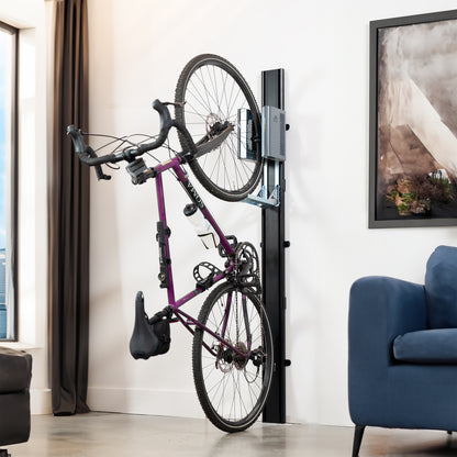 Life Finds by VIVO Vertical Wall Mounted Bike Rack with Mechanical Lift