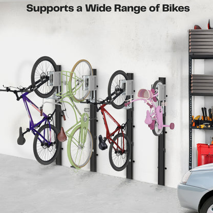 Life Finds by VIVO Vertical Wall Mounted Bike Rack with Mechanical Lift