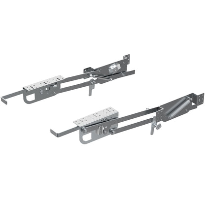 Kitchen appliance lifting brackets for compatible cabinets to save space and allow convenient access and storage for your appliances. (shelf/platform surface not included)