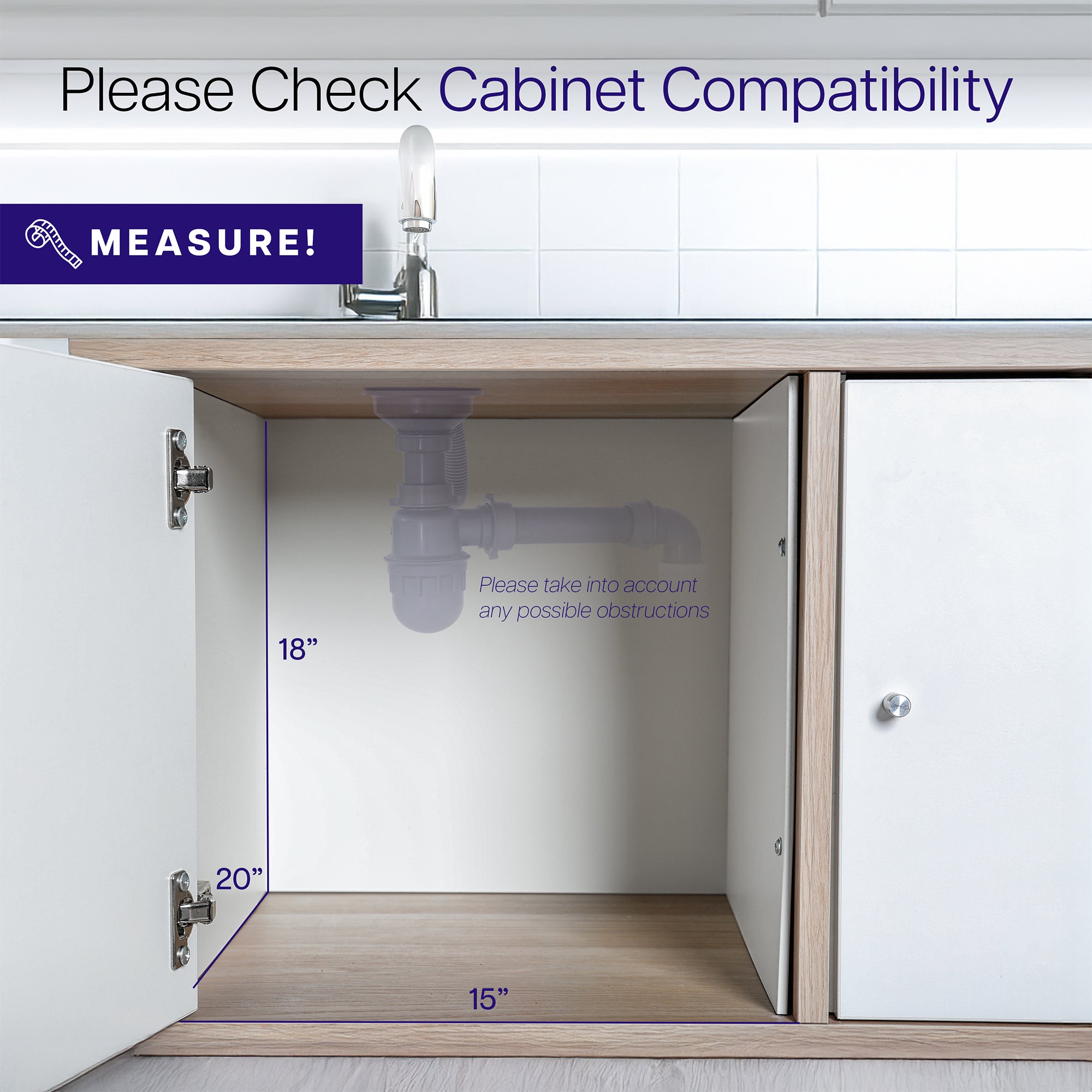 Life Finds by VIVO Under Counter Pull Out Dual Trash Can System