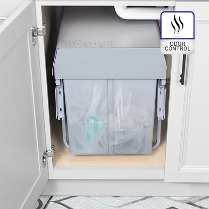 Life Finds by VIVO Under Counter Pull Out Dual Trash Can System