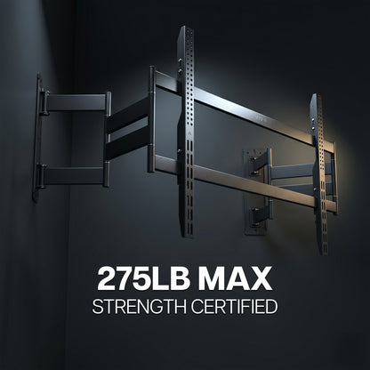 Low Profile Corner Large TV Wall Mount - 75" to 120" Screens