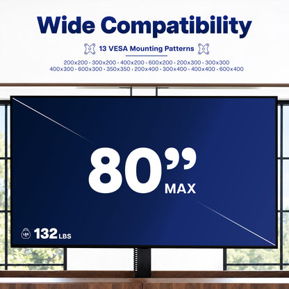 Rotating Motorized TV Stand with Remote Control - 37" to 80" Screens