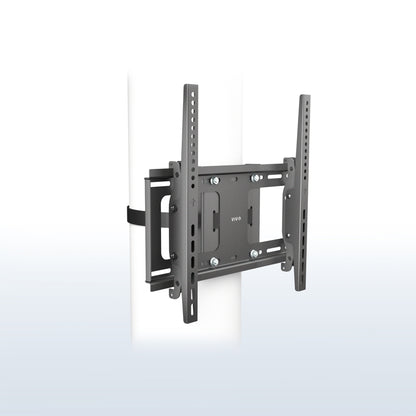 Strap-on full motion column TV mount for 40-inch to 86-inch screens on round and square pillars