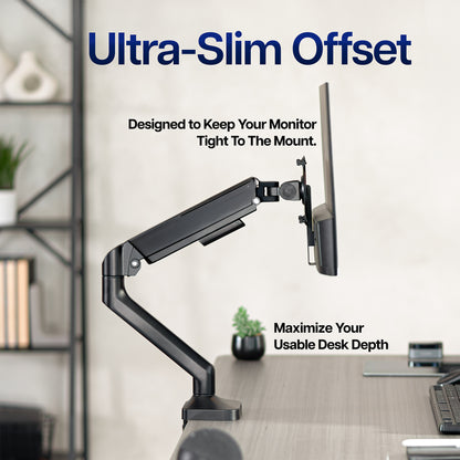 Diagram showing how slim the VESA Adapter for Compatible HP Monitors is