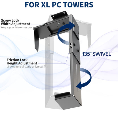 Under Desk and Wall Large PC Mount