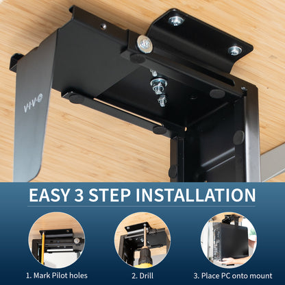 Under Desk and Wall Large PC Mount