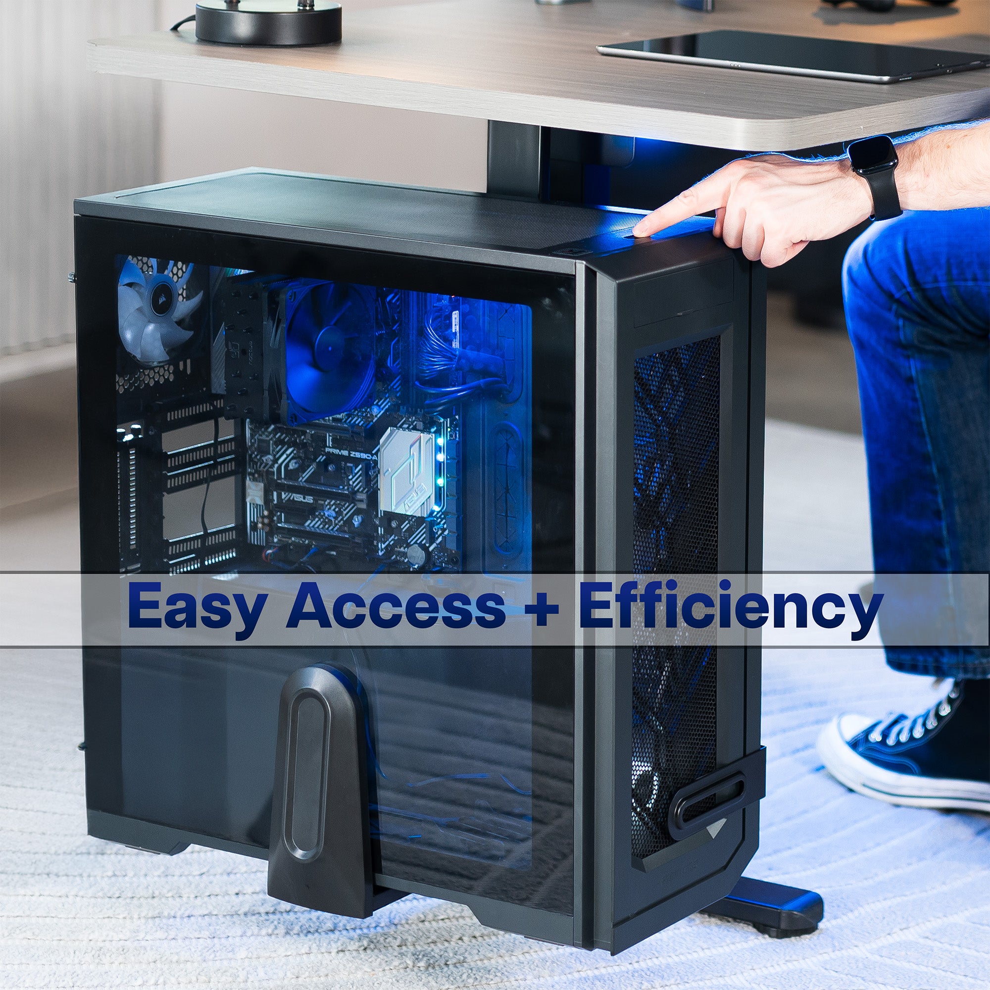 Large Under Desk and Wall PC Mount