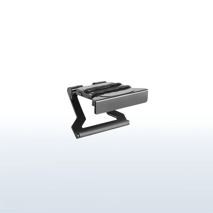 Sturdy TV mount clip for convenient storage of media box streaming devices.