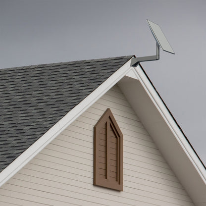 Long-armed wall mount for Starlink Gen2. Install to wood, brick, concrete or metal (hardware included)