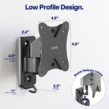 Compact Modular TV Wall Mount - 13" to 32" Screens