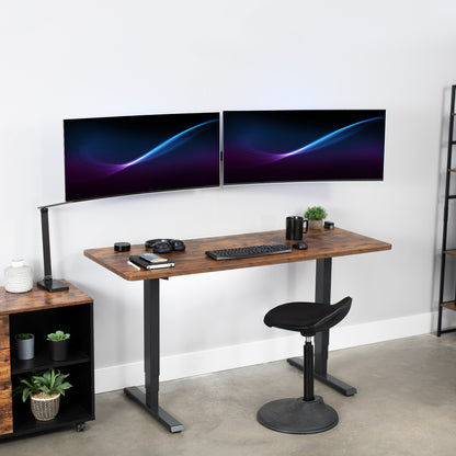 Telescoping dual monitor wall mount.