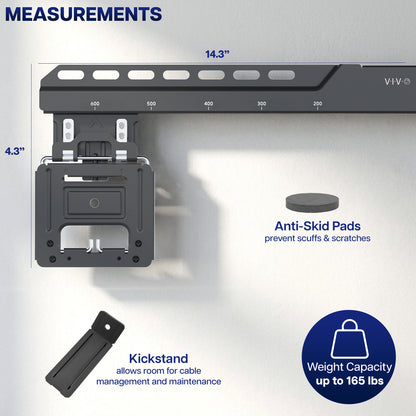 Micro gap ultra low profile slim TV wall mount with adjustable VESA brackets, easy cable access, protective padding, and a simple installation process.