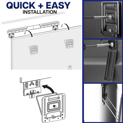 Micro gap ultra low profile slim TV wall mount with adjustable VESA brackets, easy cable access, protective padding, and a simple installation process.