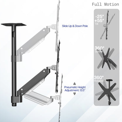 Articulating Ceiling TV Mount for 17" to 55" TVs