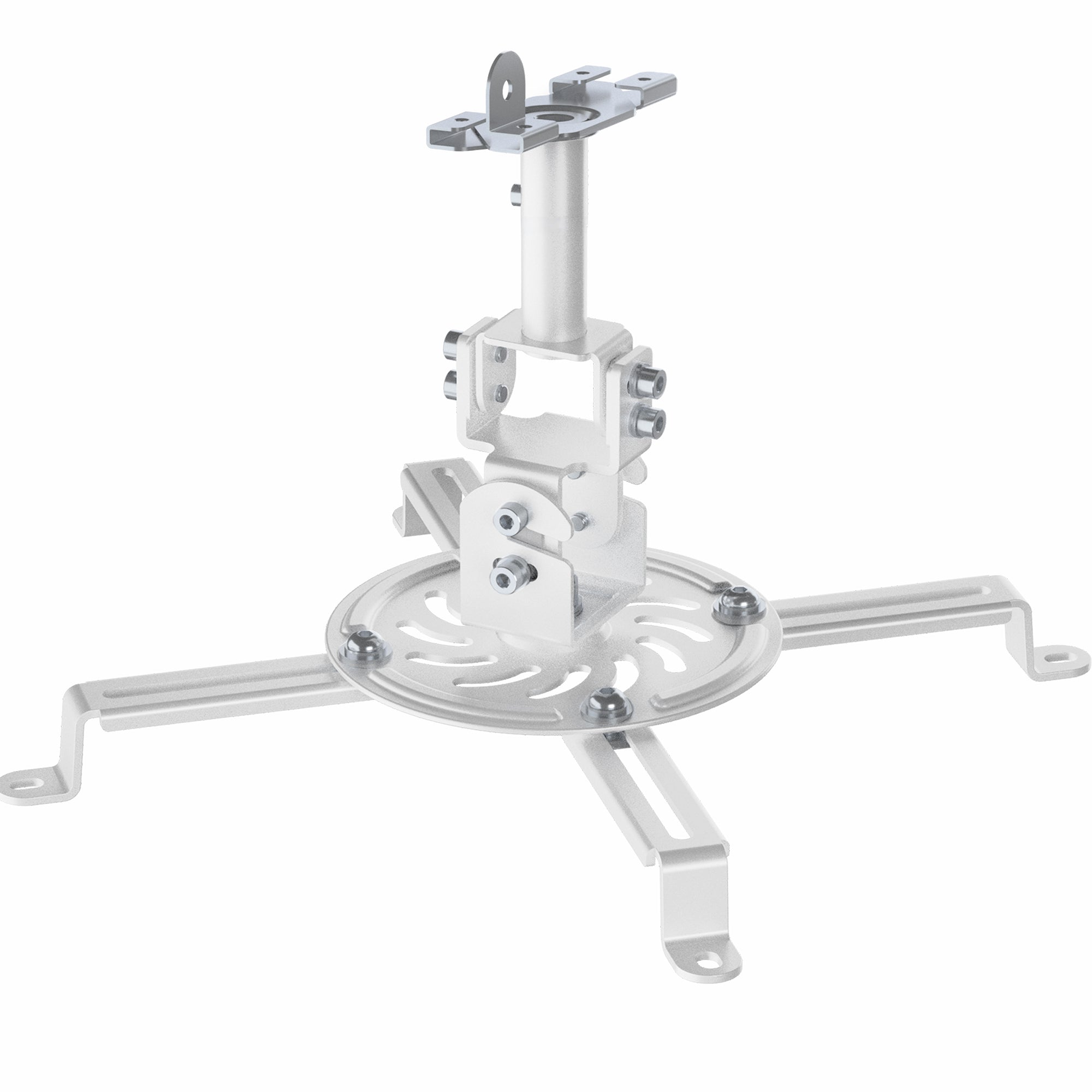 White Drop Ceiling Projector Mount with Scissor Clamp