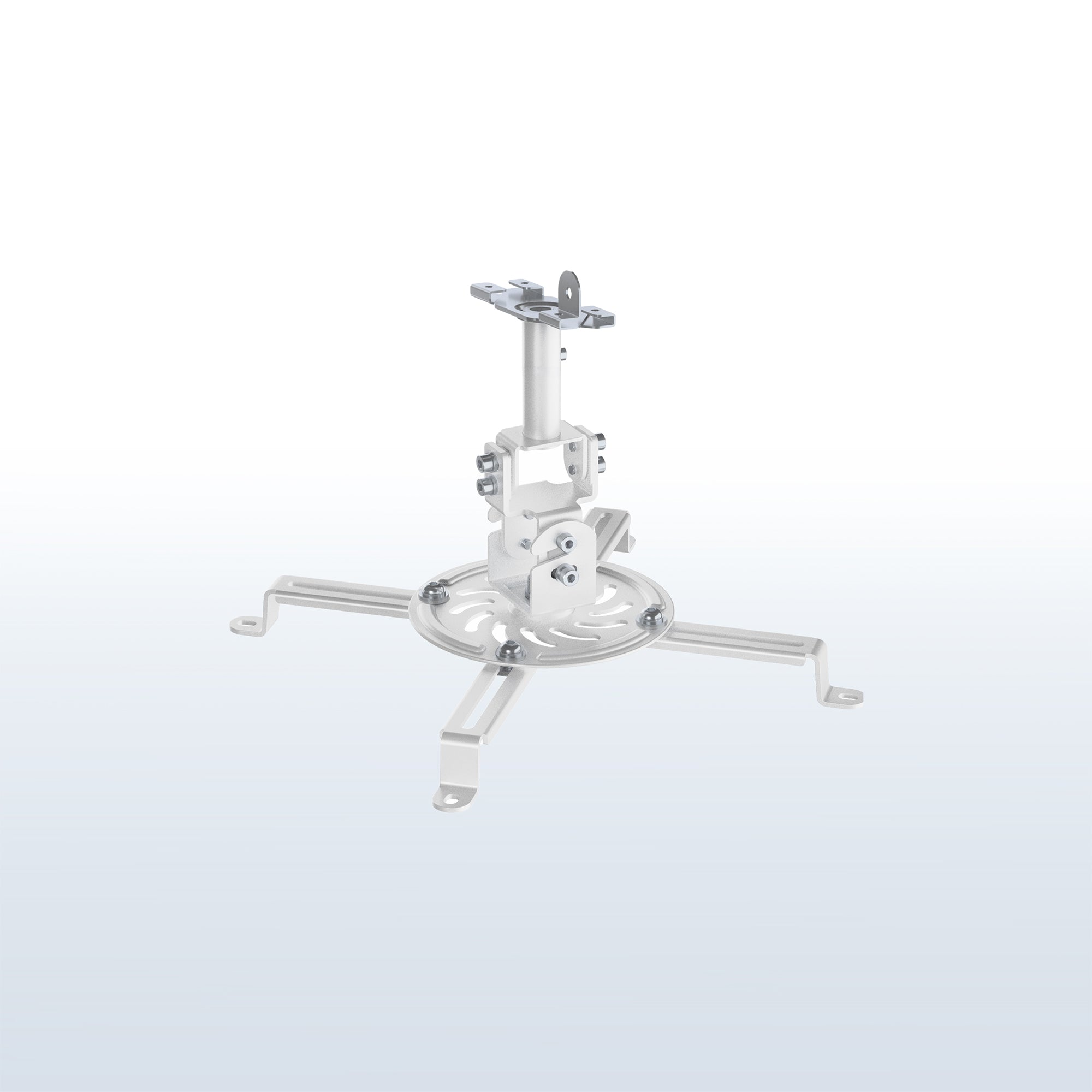 White Drop Ceiling Projector Mount with Scissor Clamp
