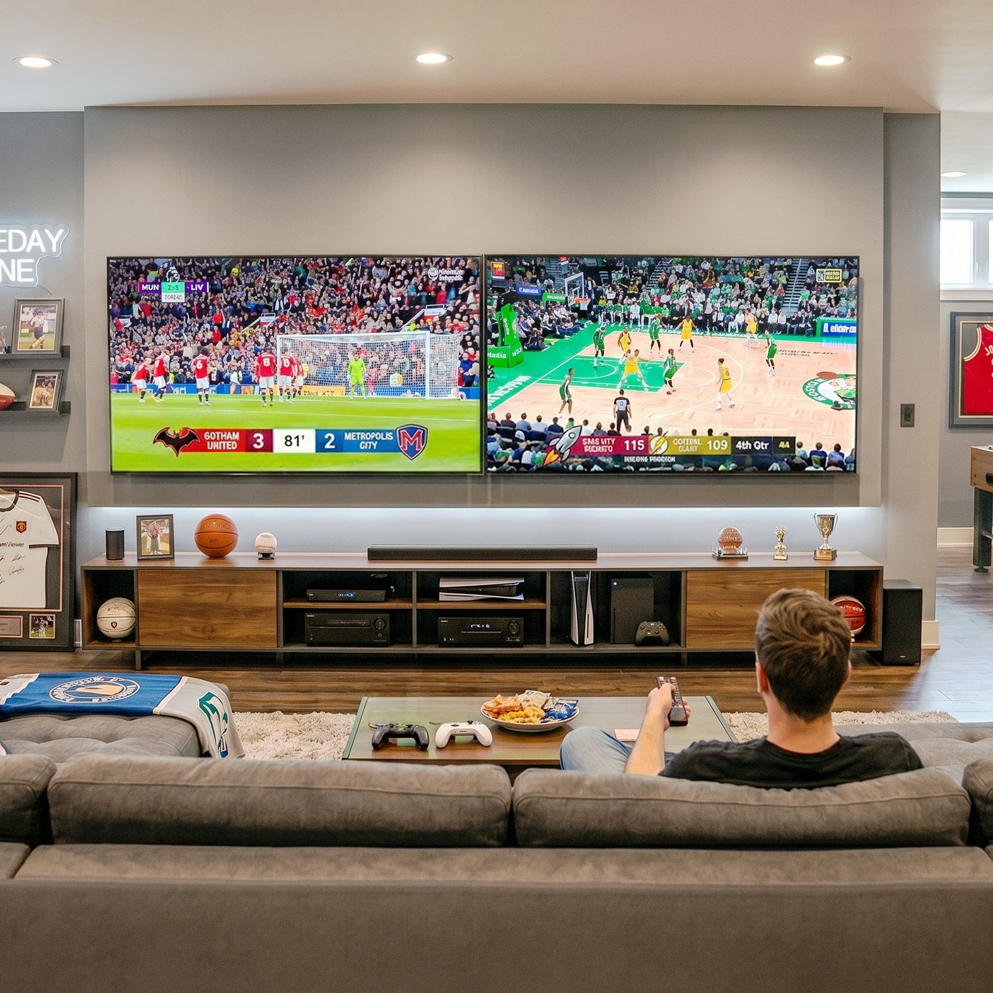Pop-Out TV Tilting 1x2 Video Wall Mounts - 37” to 65” Screens
