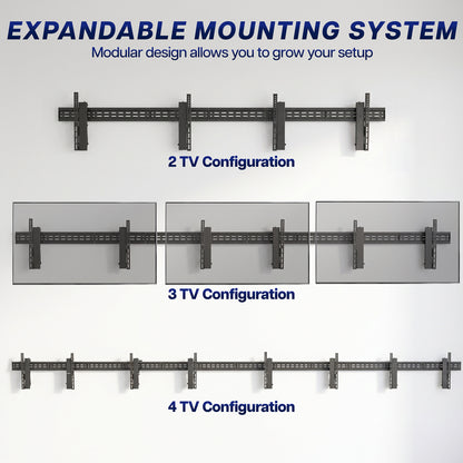 Pop-Out TV Tilting 1x3 Video Wall Mounts - 37” to 65” Screens