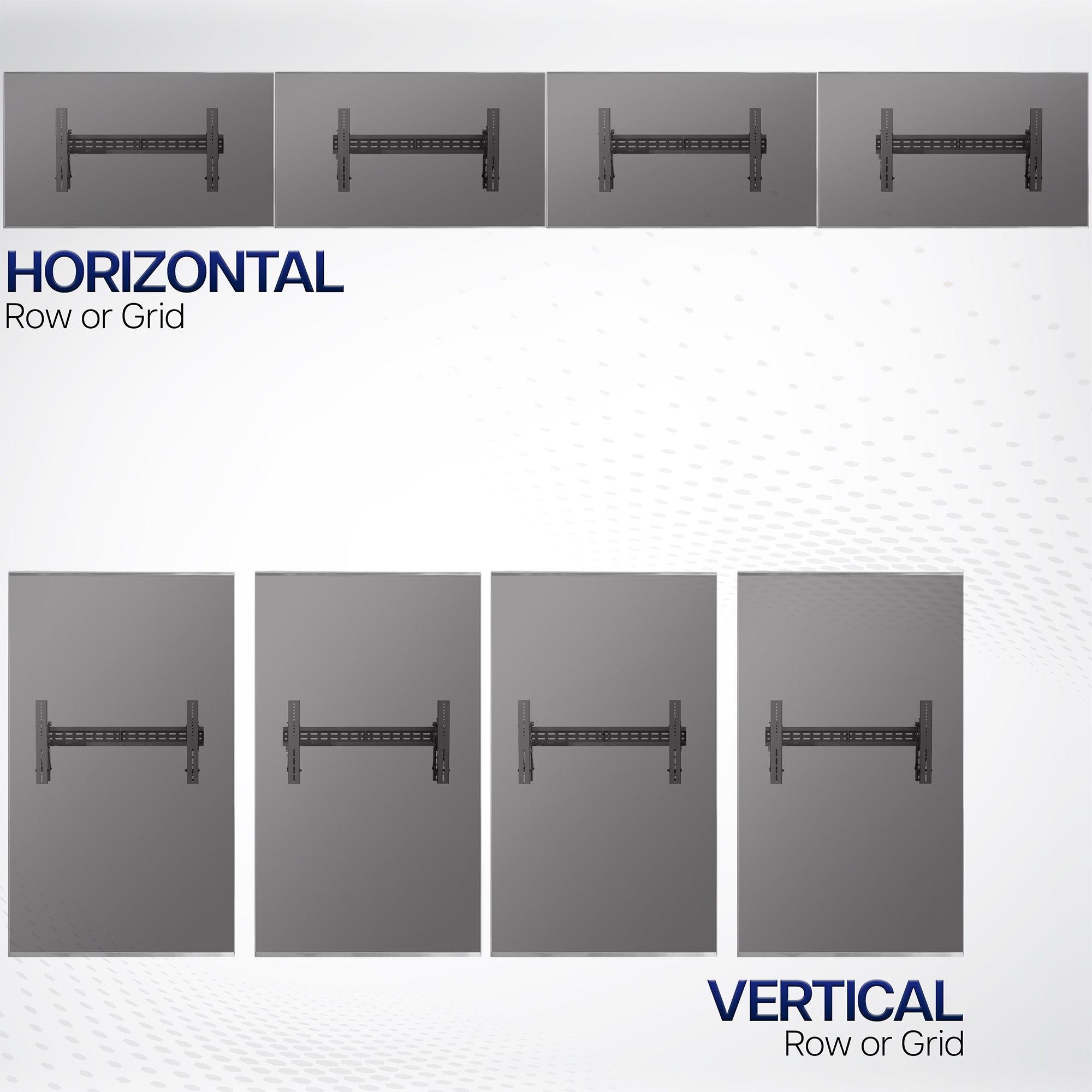Pop-Out Video Wall Mounts (4 Pack) for 37" to 90" TVs