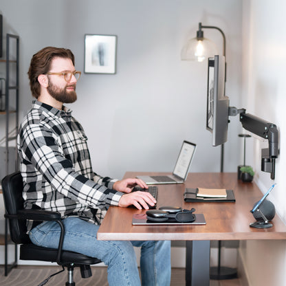 Pneumatic Arm Single Ultrawide Monitor Wall Mount
