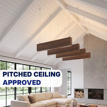 Wood Grain PET Acoustic Ceiling Beams (x4)