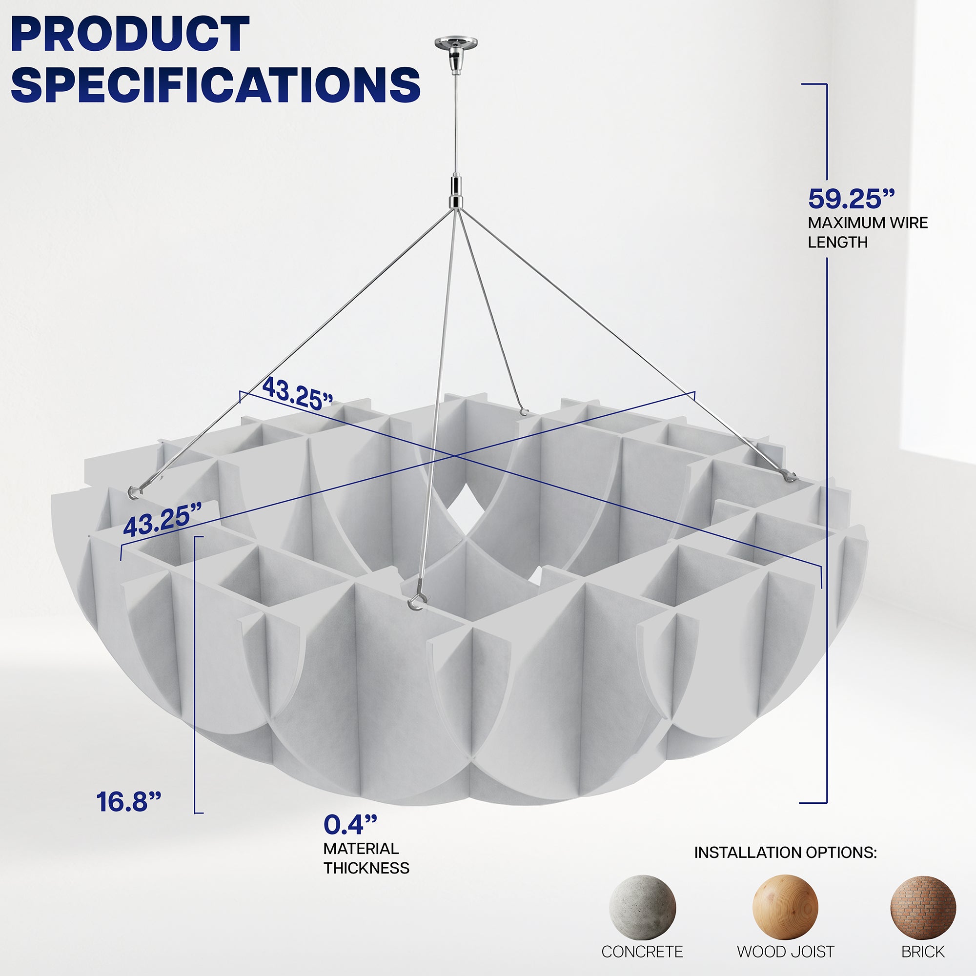 Semi Circle Acoustic Ceiling Panel
