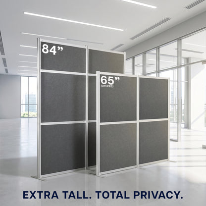 84" Tall Modular Wall System Freestanding Room Dividers
