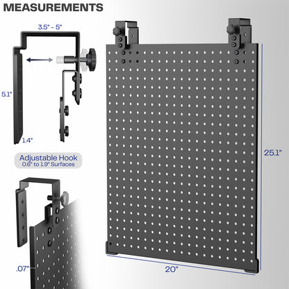 Hanging 25" x 20" Pegboard