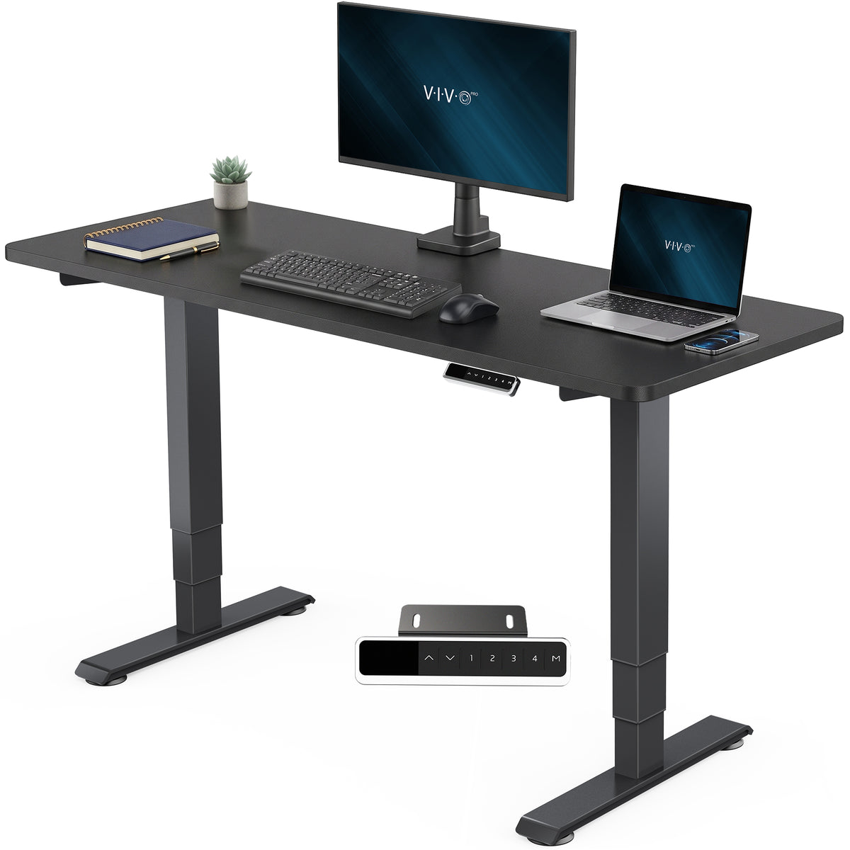 VIVO PRO 60" x 24" Dual Motor Electric Desk