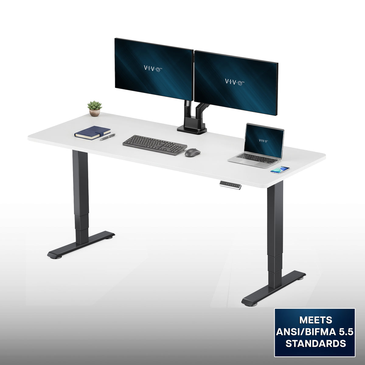 VIVO PRO 71" x 30" Dual Motor Electric Desk