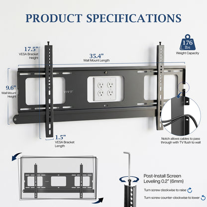 VIVO PRO Large TV Wall Mount - 43" to 75" Screens