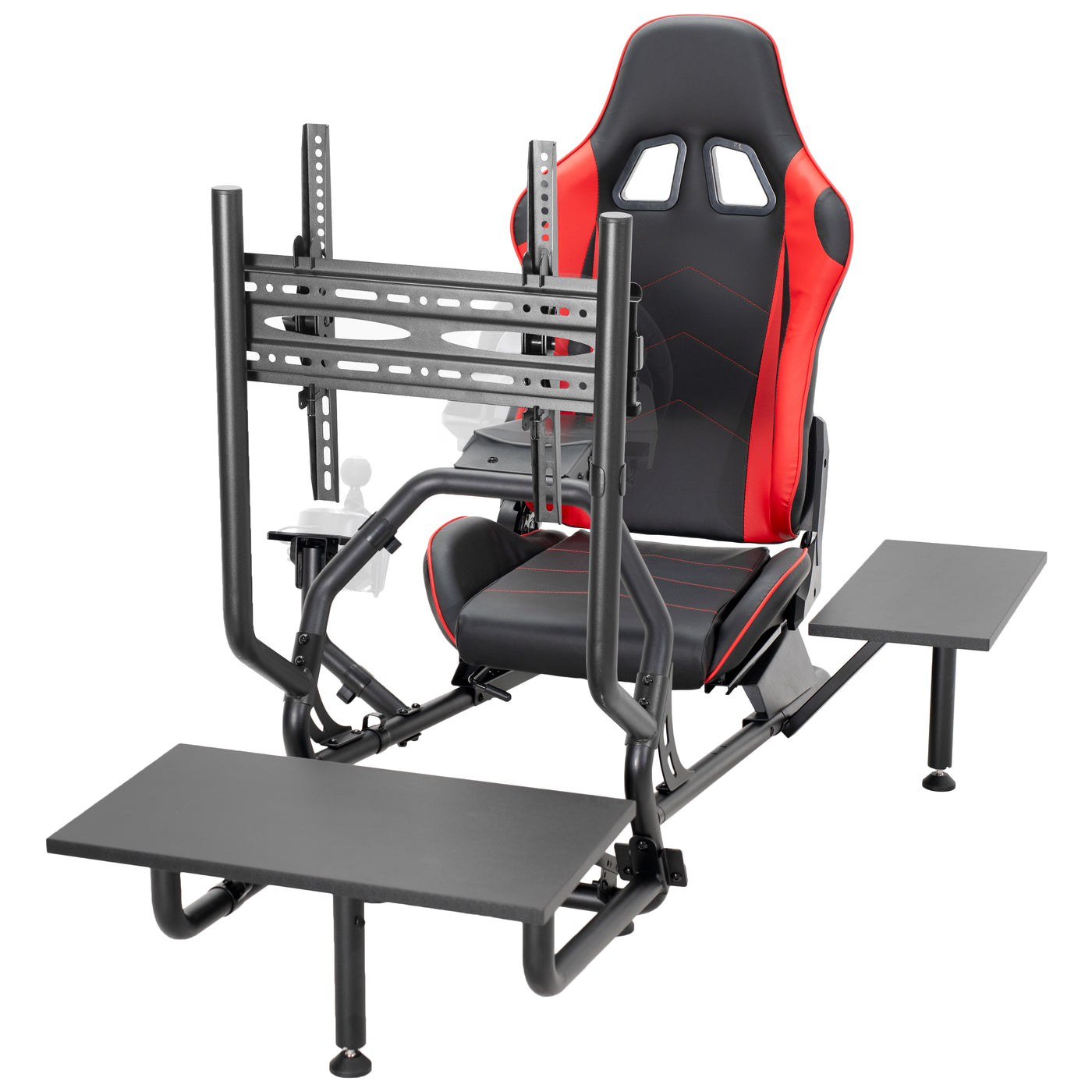 Racing Simulator Cockpit with TV Mount & Shelf Kit