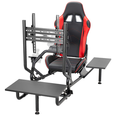 Racing Simulator Cockpit with TV Mount & Shelf Kit