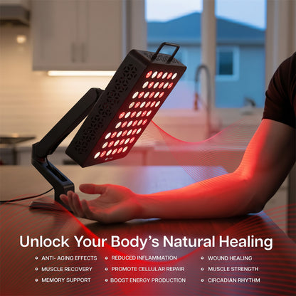 Pneumatic Arm Small Red Light Therapy Desk Stand
