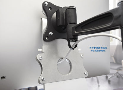 Metal Mac VESA plate adapter.