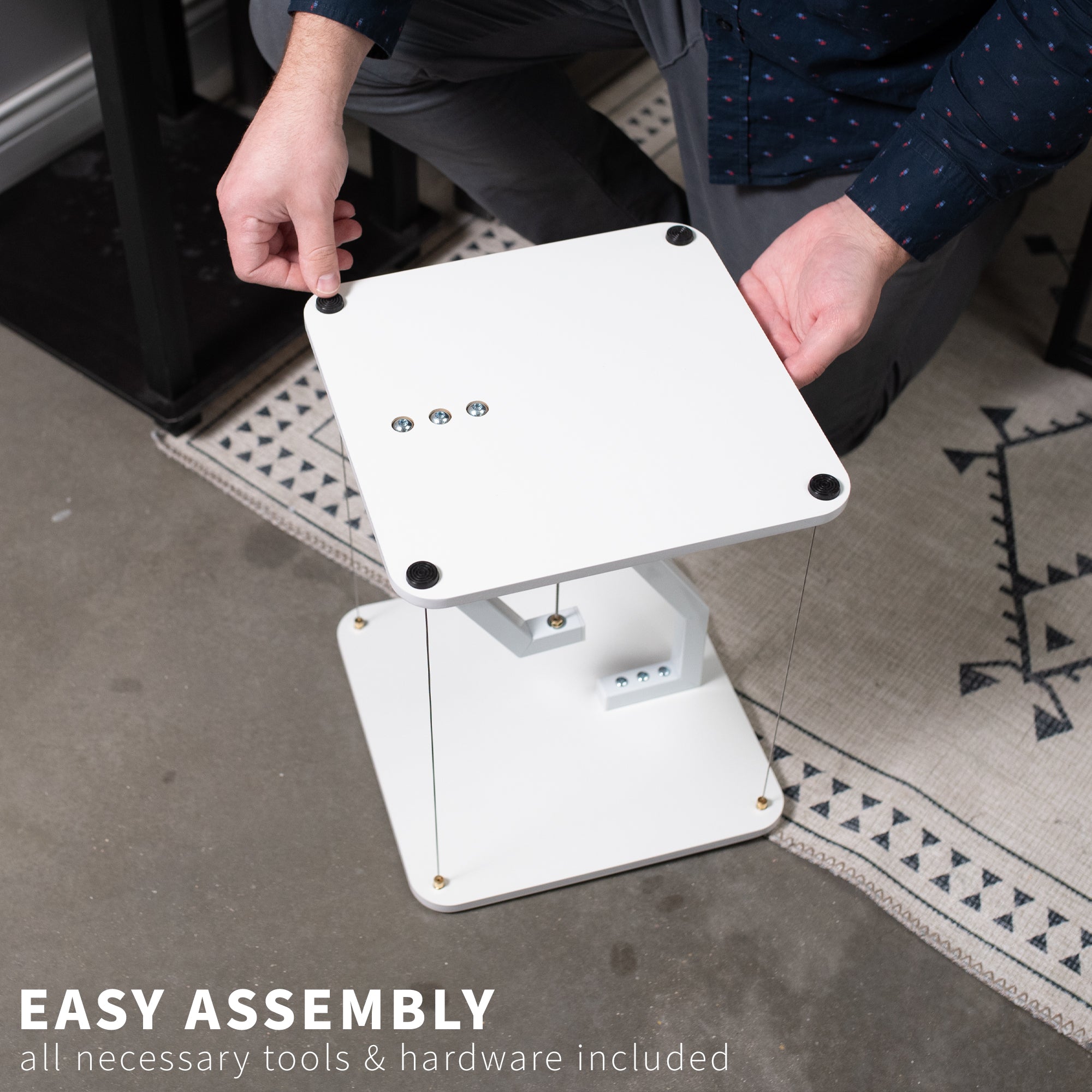 Easy assembly with all necessary hardware and tools included.