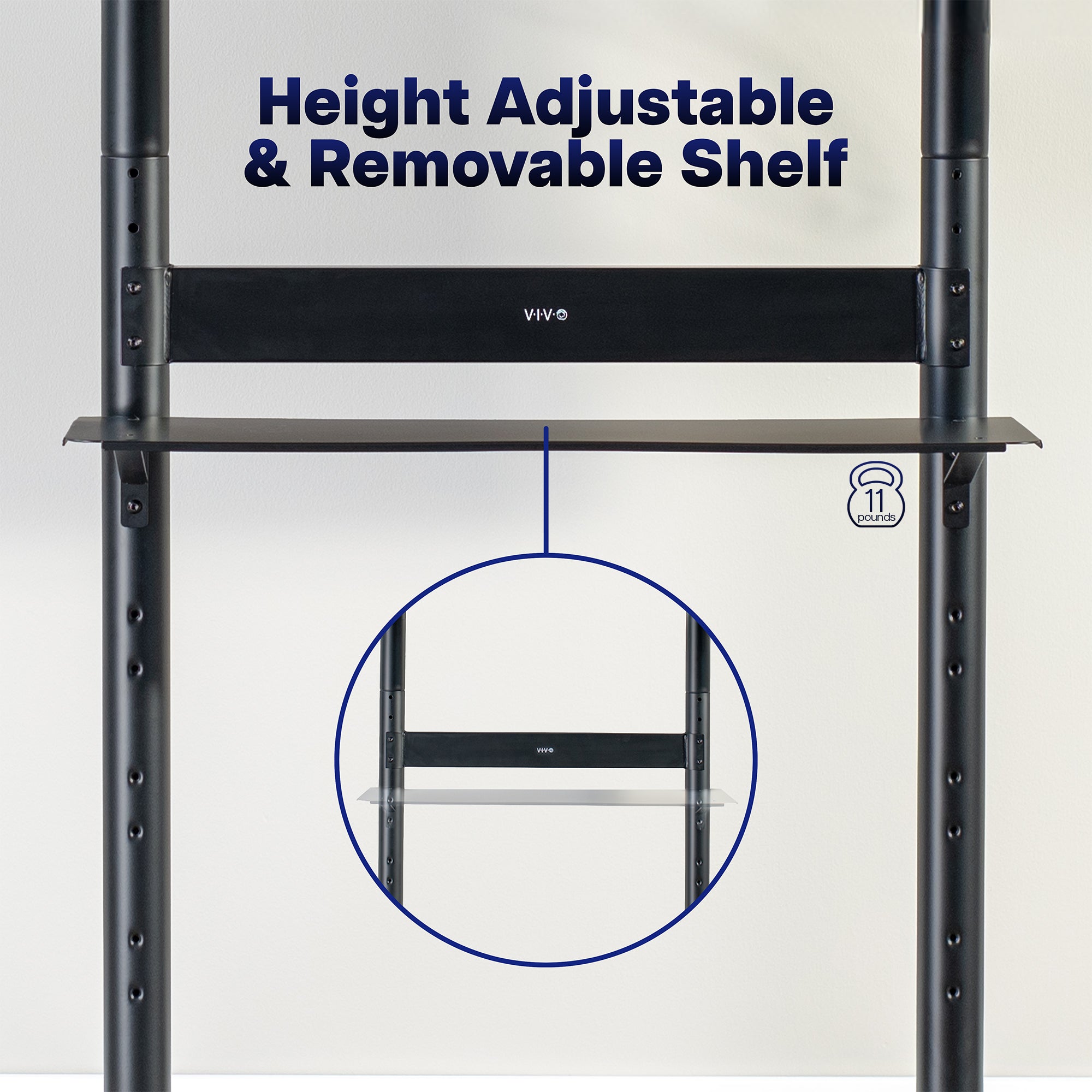 Mobile Dual Horizontal TV Cart - 55” Screens