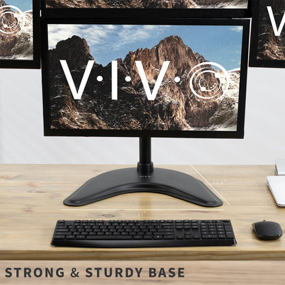 Quad Monitor Desk Stand - 13" to 27" Screens