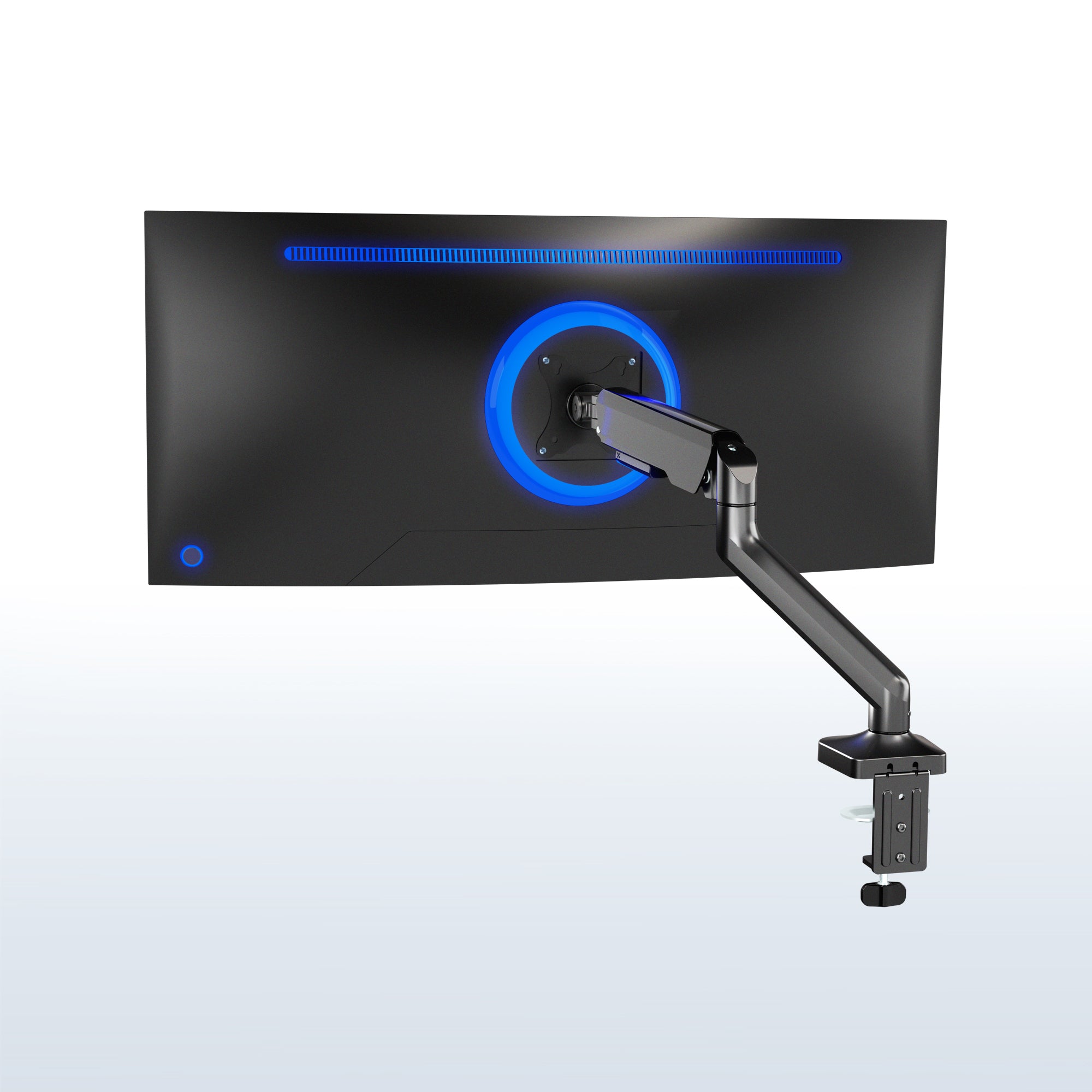 Pneumatic Arm Single Ultrawide Monitor Desk Mount