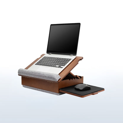 Wooden Lap Desk with Storage and Mouse Pad