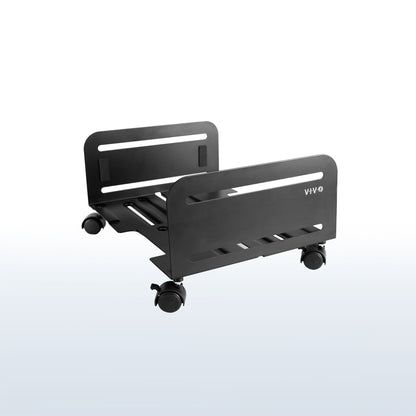 Large Computer Tower Desktop ATX-Case, CPU Steel Rolling Stand, 7.8 to 14 inch Wide Adjustable Mobile Cart Holder with Locking Caster Wheels, Gaming PC Holder