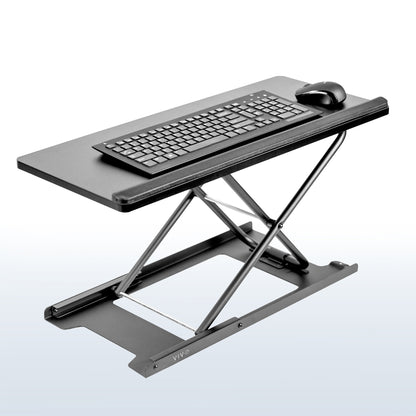 Sturdy height adjustable keyboard tray.