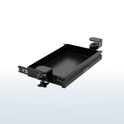 16 inch Clamp-on Sliding Pull-out Under Table Drawer for Office Desk, Shallow Storage Organizer for Sit Stand Workstation