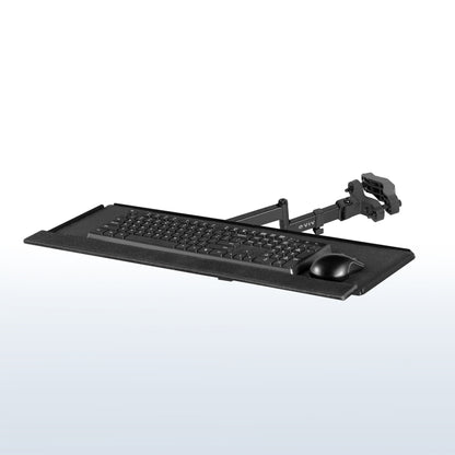 Universal mount is ideal for adding a keyboard tray to an existing monitor stand or any pole within the diameter range.