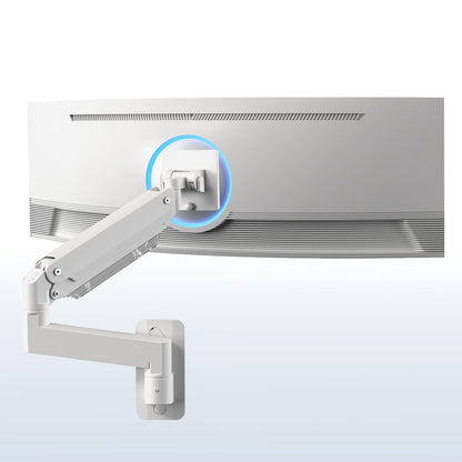 Pneumatic Arm Single Ultrawide Monitor Wall Mount