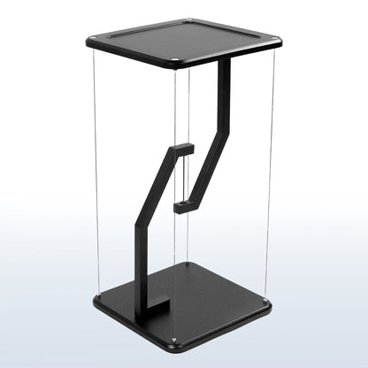 Modern tensegrity anti-gravity floating speakers stand for improved sound and display.
