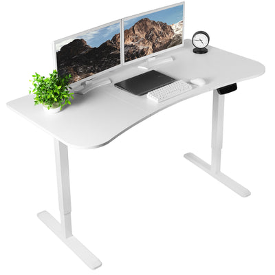 Ergonomic sit or stand active workstation with adjustable height using touch screen control panel.