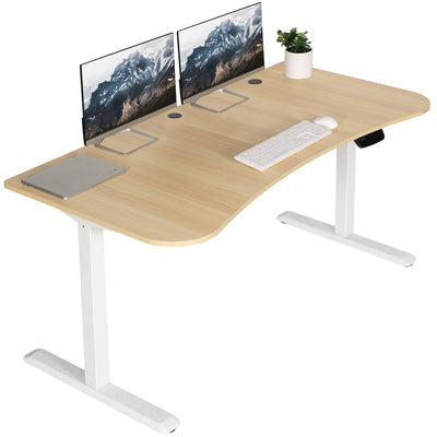 Ergonomic sit or stand active workstation with adjustable height using touch screen control panel.