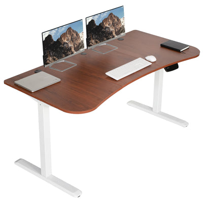 Ergonomic sit or stand active workstation with adjustable height using touch screen control panel.